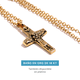 thumbnail image 3 of Cruz del Buen Pastor Papa Francisco Bañada en Oro 14k con Cadena (Cruz Grande), 3 of 5