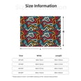 thumbnail image 5 of Honeii Geometry print throw blanket, crafted from cozy cotton flannel, offers versatile home decor as a bedding suitable for all seasons.-, 5 of 6
