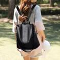 thumbnail image 5 of Mochila antirrobo de piel suave de alta calidad para mujer, morral escolar vintage para viajes al aire libre, mochila para libros, 5 of 5