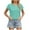 Mint Green, variant on Short Sleeved Summer Tops for Women Fashion Casual New Solid Color Round Neck Loose T-Shirt Top Sky Blue S(S)