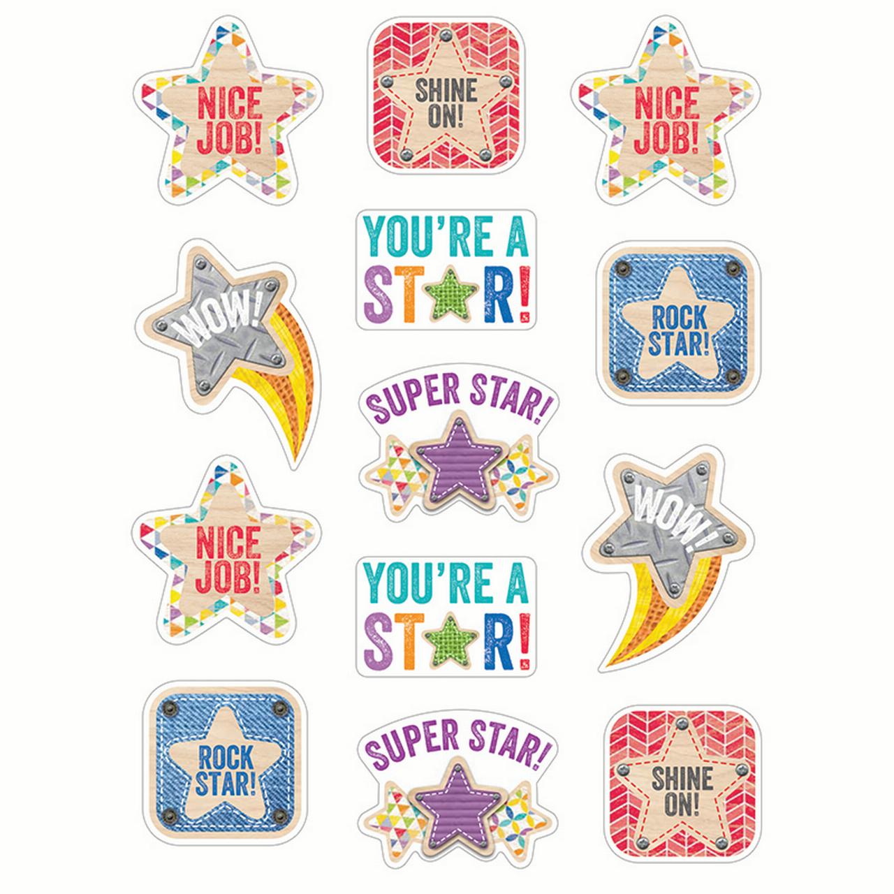 STAR REWARD STICKERS UPCYCLE STYLE