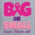 thumbnail image 2 of Wild Bobby, Big or Small Save Them All, Breast Cancer Awareness, Front and Back Graphic Zip Up Hoodie Sweatshirt, Heather Grey, X-Large, 2 of 4