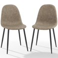 thumbnail image 3 of Crosley Furniture Weston Dining Chair Set, Distressed Brown & Matte Black (Set of 2), 3 of 11