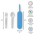 thumbnail image 5 of Omie Fork & Spoon Set for OmieBox UP (Azure Blue), 5 of 6