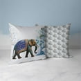 thumbnail image 3 of Elephant Flower Throw Pillow in Gray 20 x 20, 3 of 4