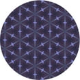 thumbnail image 1 of Ahgly Company Machine Washable Indoor Round Transitional Slate Blue Area Rugs, 8' Round, 1 of 7