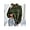Army Green, variant on Women Casual Turtleneck Striped Sweater Long Lantern Sleeve Mock Neck Tunic Jumper Top Fall Winter Knit Pullover