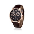 thumbnail image 1 of Men Luminous Pointer Leather Band Watch Male Big Watch Men Face Dial Analog Quartz Wrist Watches, 1 of 8