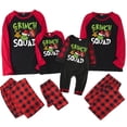 thumbnail image 1 of Conjuntos de pijamas navideños familiares a juego Grinch 2024, pijama de Grinch con parte superior y pantalones de pijama a cuadros, pijama de Grinch para niños y adultos para la familia, Hombres XL, 1 of 4