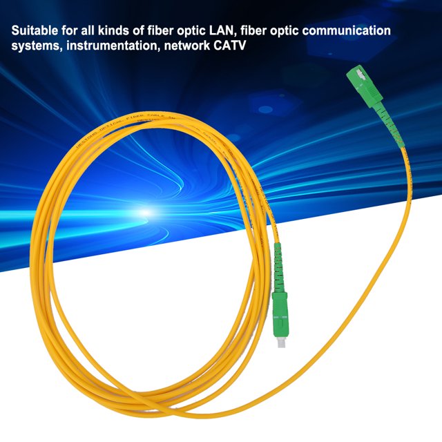 Puente de Fibra Spptty 2 piezas Cable de Conexión de Fibra óptica Monomodo SC/APC-SC/APC-SM-G652D 3 Metros