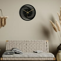 GOOHOCHY Clock for Wall Acrylic Black 1Pcs