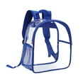 thumbnail image 4 of lionlar Clear Backpack Waterproof Transparent PVC Backpack for Events Travel College Blue, 4 of 9