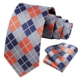 thumbnail image 3 of HISDERN Mens Ties Plaid Tie Pocket Square Set Classic Woven Formal Checkered Neckties & Handkerchief, 3 of 7
