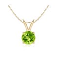 thumbnail image 2 of Paris Jewelry 18K Yellow Gold 3ct Peridot Round 18 Inch Necklace and Earrings Set Plated, 2 of 5