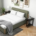 thumbnail image 2 of Gymax 2 PCS 2-Tier End Table Irregular Narrow Sofa Side Nightstand w/ Storage Shelf Espresso, 2 of 9