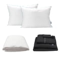 thumbnail image 1 of Protector de Colchón Matrimonial Ultra + Sábanas Royal Negro + Almohadas Royal Twin, 1 of 8