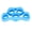 Lake Blue, variant on Yajisi Portable Silicone Finger Strength Training Exercise Ring Resistance Loop Hand Grip Strengthener for Rehabilitation, Orange (3.0 x 1.6 x 0.7 in / 7.5 x 4 x 1.8 cm)