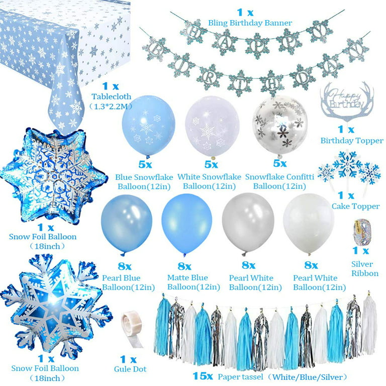 Silver Snowflakes Frozen Party Confetti - Winter Wonderland 1st Birthday  Baby Shower Wedding Foil Metallic Sequins Table Confetti Christmas Party
