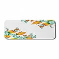 thumbnail image 1 of Japanese Computer Mouse Pad, Ornate Japanese Watercolor Flower Motif Environment Inspired Artwork Image Print, Rectangle Non-Slip Rubber Mousepad Large, 31" x 12", Orange Green, by Ambesonne, 1 of 2
