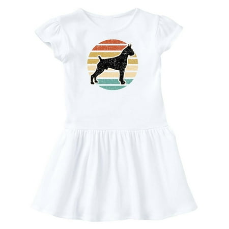 

Inktastic Boxer Dog Vintage Silhouette Gift Toddler Girl Dress