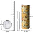thumbnail image 5 of 20oz Fall Sunflower Pumpkin Skinny Tumblers Stainless Steel Tumbler with Lid and Straw,Vacuum Insulated Double Wall Travel Tumbler Cups with Cleaning Brush for Coffee,Tea, 5 of 6