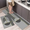 thumbnail image 3 of Alfombra de cocina antideslizante de poliéster impermeable y resistente al aceite para baño, dormitorio, sala de estar, alfombra de cocina, 3 of 5