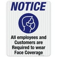 thumbnail image 1 of Face Mask Signs For Businesses Bilingual, 24x30 Reflective Aluminum EGP, 1 of 1
