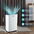 thumbnail image 2 of WANAI Dehumidifiers,50 Pint Dehumidifiers Intelligent Humidity Control Dehumidifier for Basements, Large Rooms, Bathrooms, Max Moisture Removal 70 Pints, 2 of 8