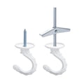 thumbnail image 5 of Uxcell Ceiling Hooks with Hardware Zinc Alloy White 34x55mm 6Pcs for Hanging Plants, 5 of 6