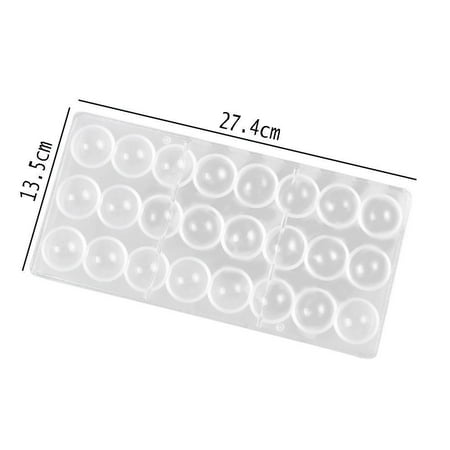 

Douhoow 24 Grid Chocolate Mold Clear Hard Candy Maker DIY Round Shaped Candy Mold