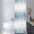 thumbnail image 3 of Teal Blue Eucalyptus Leaves Window Privacy Film, Spring Floral Summer Botanical Static Cling UV Sun Blocking Heat Control Window Tint, Non-Adhesive One Way Windows Privacy Cover 17.7''x78.7'', 3 of 7