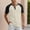 #056-Khaki, variant on TaTaai Mens Color Block Raglan Sleeve T Shirt Button Crew Neck Solid Color for Summer Casual Gift