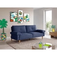 thumbnail image 1 of Sofá Cama Makora Yarvis Azul Lino 3 Posiciones con Soft Foam Reclinable, 1 of 10