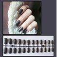 thumbnail image 2 of SDOHIG Press on Nails, Fake Nails, Reusable Artificial Nails, Long Nails Fake Nail Patch Rectangular Color Nail Art 24PC, 2 of 2
