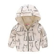 thumbnail image 2 of Fengyings Toddler Boys Girls Hooded Jacket Windbreaker Lightweight Cute Print Coat Autumn Long Sleeve Windproof Outwear, 2 of 2