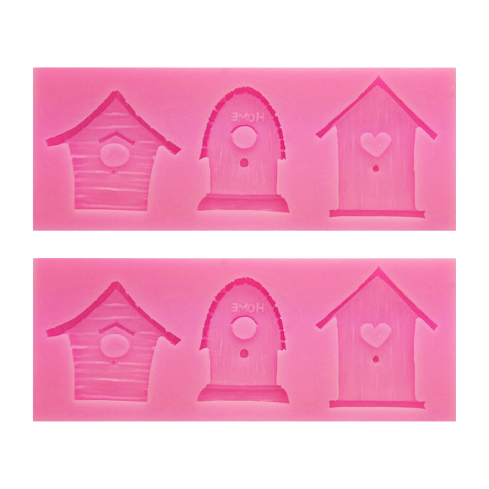 Cake Mould 2PCS Christmas Cake Tool Cabin Small House Wooden Door