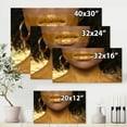 thumbnail image 4 of Designart ' Afro American Girl With Golden Paint on Body ' Modern Canvas Wall Art Print, 4 of 4