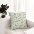 thumbnail image 6 of Pofeuu Daisies Flowers Print Double-sided plush pillowcase Square Throw Pillow Covers Pillows Cover for Living Room Bedroom Sofa Couch Cushion Cover（No pillow core）-24"x24", 6 of 7