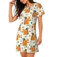 thumbnail image 2 of Easygdp Squirrel With Colorful Tail Camisón de manga corta para mujer, informal, estampado, 2 of 6
