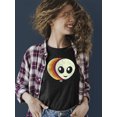 thumbnail image 2 of Layered Alien Emoji Vibes - Retro Galactic Graphic Women's T-shirt, 2 of 4
