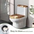 thumbnail image 4 of HELLHERO Ghostly Smiley Pumpkin Design Toilet Dust Cover Set, Stretch Soft Easy to Install, Adds Holiday Charm Adjustable Universal, Bathroom Toilet Cozy Set, 4 of 8