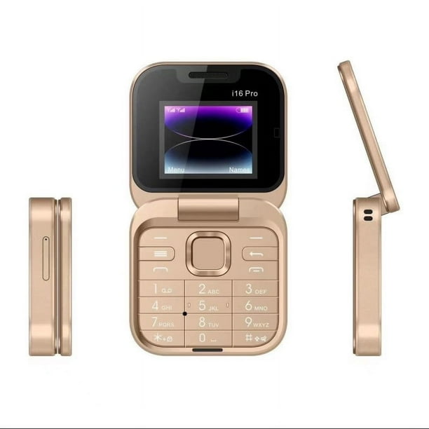 Teléfono plegable para personas mayores | Doble SIM y doble modo de espera | Botones grandes de marcación fácil | Cámara de 1.3 MP y linterna LED | Mini teléfono móvil de respaldo | Compatibl