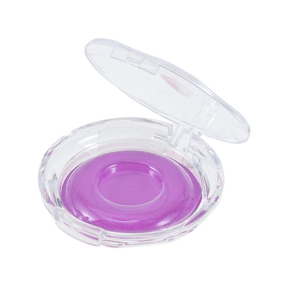 Unique Bargains 1 Set Portable Round Eyelash Storage Case Purple Acrylic