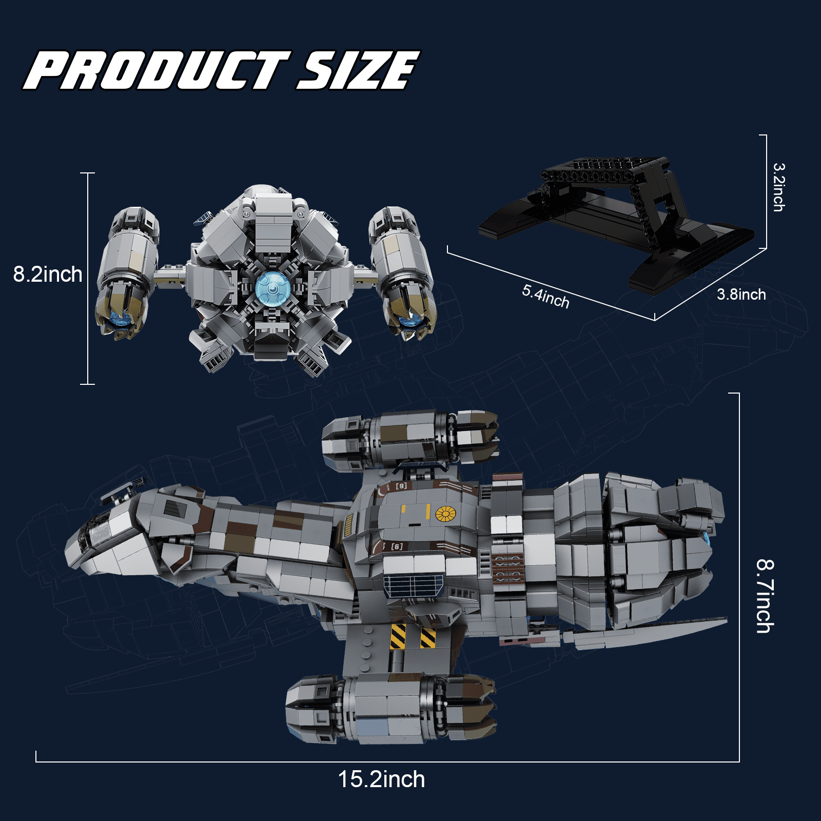 Firefly Spaceship Building Blocks Sets Space Aircraft Mode Toy Set Compatible with Lego Creative Bricks Building Toys for Adults Aged 8+
