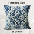 thumbnail image 2 of Blue Throw Pillow Covers - Linen Blue Pillow Covers 18x18 Set of 4, Decorative Blue and White Pillow Covers, Chinoiserie Pillow Cover, Chinoiserie Decor, 2 of 6