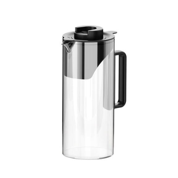 Ecoviva Glass Carafe for 5L WM3 Countertop RO Water Filter，3.9" W × 9.1" H，Black