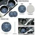 thumbnail image 5 of Renewold Sea Turtle Flower Wave Blue Car Seat Covers for Men Women Auto Accessories Full Set with Steering Wheel Covers Seat Belt Pad Cover Coaster Keyring 11 PCS Auto Seat Cushion Covers Set, 5 of 7