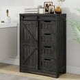 thumbnail image 2 of Vabches Bathroom Floor Cabinet, Free Standing Storage Cabinet with 4 Drawers and Adjustable Shelf, Sliding Door, 2 of 7