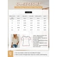 thumbnail image 5 of SHEWIN Blouses for Women Dressy Casual Summer Puff Ruffle Short Sleeve Shirt Tops Apricot, 5 of 7