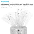 thumbnail image 3 of Unique Bargains 6' Wide 50 Yards Sequin Tulle Ribbon Glitter Netting Fabric for Tutu Skirt Christmas Wedding White, 3 of 5